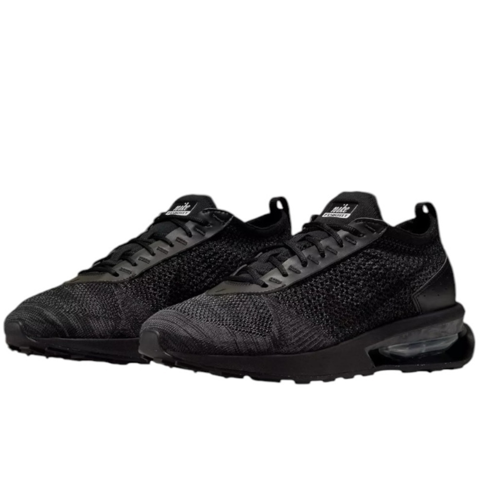 NEW Nike Air Max Flyknit Racer Mens Triple Black Shoes Sz 13